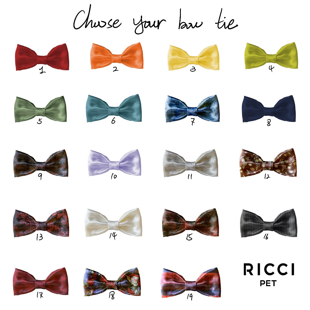 The bow ties from our atelier, fabrics in an exclusive limited series, red, yellow, blue, green, black etc