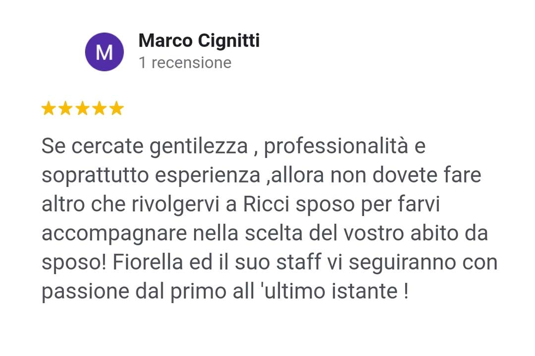 commento da un cliente