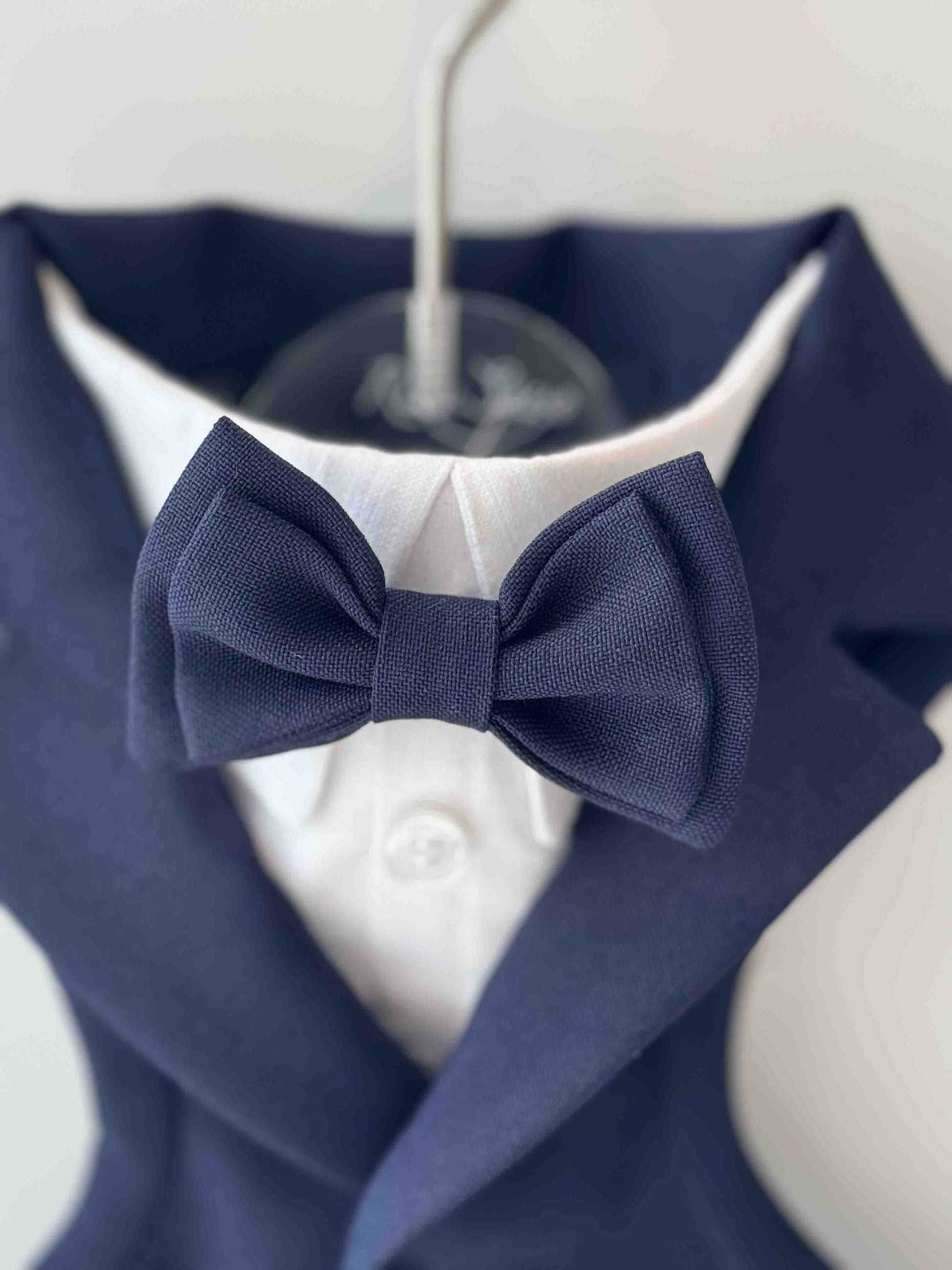 our double bow tie to be applied on tuxedos for dogs
